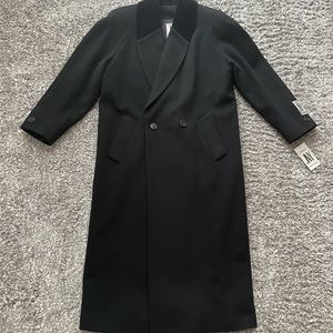 New Jones New York Long Black Wool Coat
